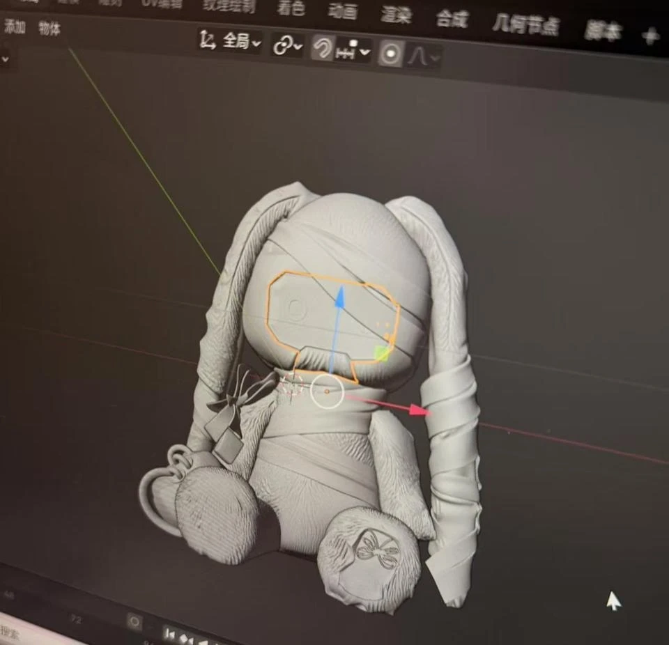 长耳桌宠的建模过程